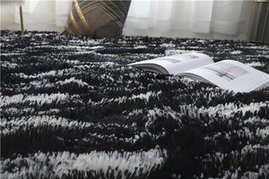 Fluffy Large Area Rug - Zebra