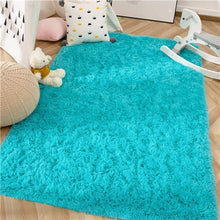 Load image into Gallery viewer, Fluffy Large Area Rug - Blue