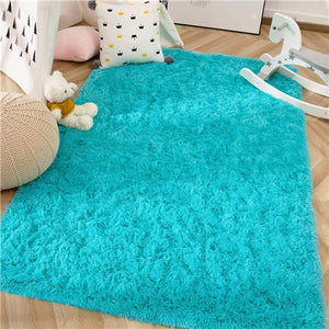 Fluffy Large Area Rug - Blue