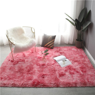 Fluffy Large Area Rug - Watermelon