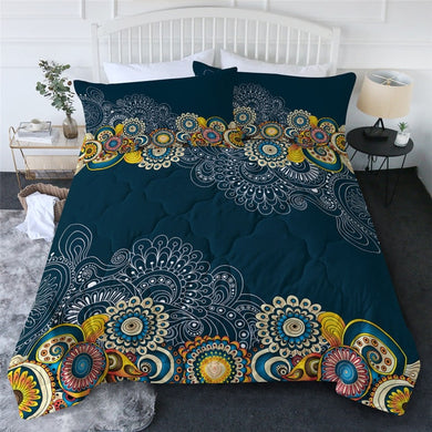 Mandala Summer Comforter Coverlet - Garden