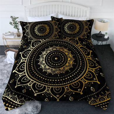 Mandala Summer Comforter Coverlet - Dark Night