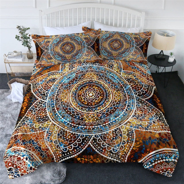 Mandala Summer Comforter Coverlet - Sun