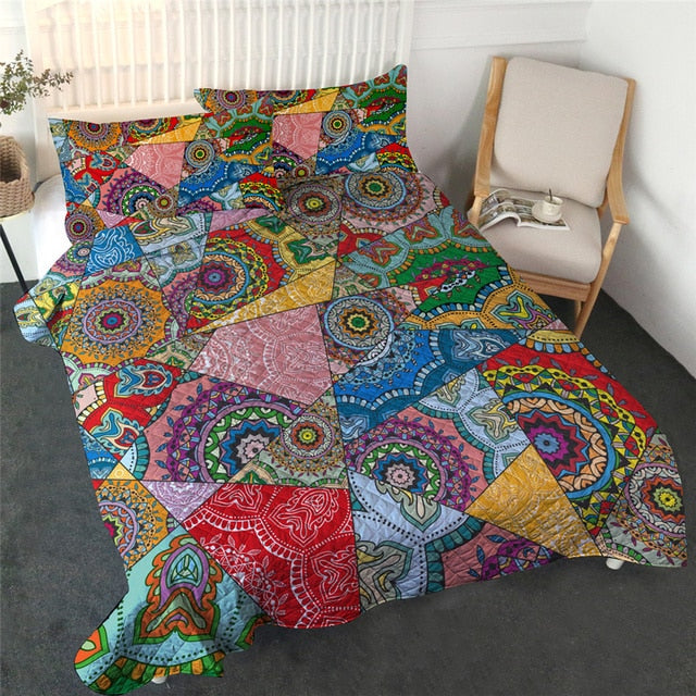 Mandala Summer Comforter Coverlet - Puzzle