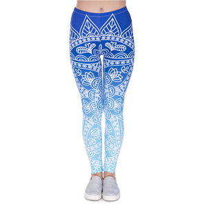 Blue Mandala Leggings