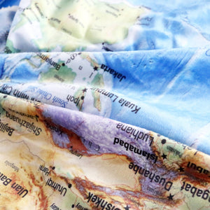 World Map Throw Blanket