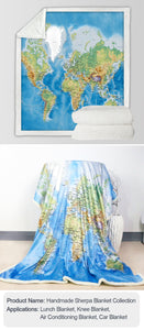 World Map Throw Blanket