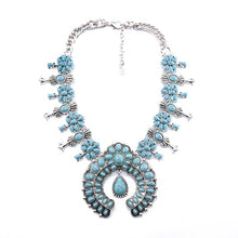Load image into Gallery viewer, Tibetan Silver Necklace in Blue, Red or Black