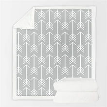 Load image into Gallery viewer, White Arrows Throw Blanket