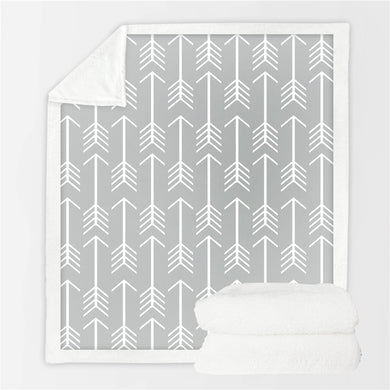 White Arrows Throw Blanket
