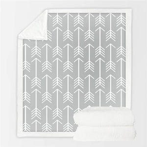 White Arrows Throw Blanket