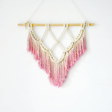 Macrame Wall Art Pink Lace