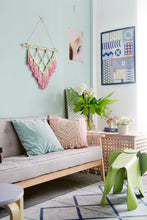 Load image into Gallery viewer, Macrame Wall Art Pink Lace