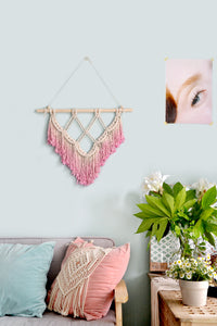 Macrame Wall Art Pink Lace