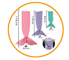 Load image into Gallery viewer, Mermaid Tail Blanket for Babies, Kids and Adults in 10 Colours