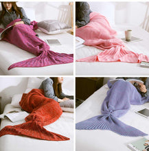 Load image into Gallery viewer, Mermaid Tail Blanket for Babies, Kids and Adults in 10 Colours