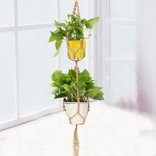 Load image into Gallery viewer, Double Macrame Plant Hanger