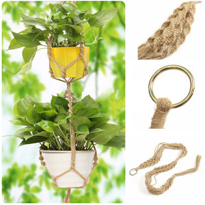 Double Macrame Plant Hanger