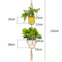 Load image into Gallery viewer, Double Macrame Plant Hanger