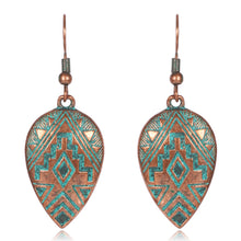 Load image into Gallery viewer, Patina Water Drop Earrings