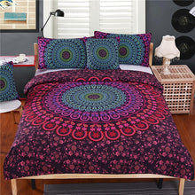 Load image into Gallery viewer, Mandala Quilt Cover Set - Red Mandala