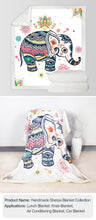 Load image into Gallery viewer, Happy Elephant Blanket Throw