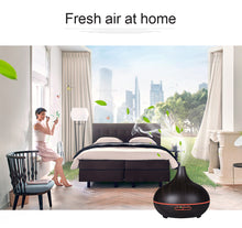 Load image into Gallery viewer, Wood colour Ultrasonic Humidifier With 7 Color Lights