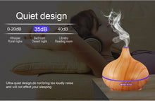 Load image into Gallery viewer, Wood colour Ultrasonic Humidifier With 7 Color Lights