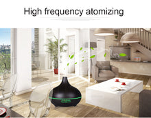 Load image into Gallery viewer, Wood colour Ultrasonic Humidifier With 7 Color Lights