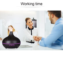 Load image into Gallery viewer, Wood colour Ultrasonic Humidifier With 7 Color Lights