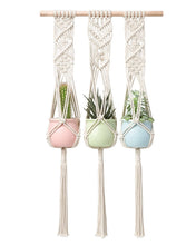 Load image into Gallery viewer, Macrame Plant Triple Hanging