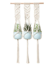 Load image into Gallery viewer, Macrame Plant Triple Hanging