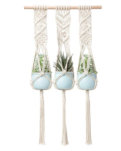Macrame Plant Triple Hanging