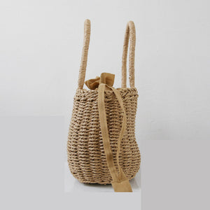 Handmade Woven Bucket Basket
