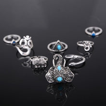 Load image into Gallery viewer, Elephant 8pcs Ring Set