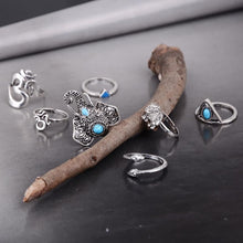 Load image into Gallery viewer, Elephant 8pcs Ring Set
