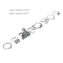 Load image into Gallery viewer, Elephant 8pcs Ring Set