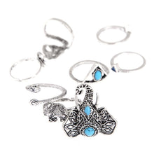 Load image into Gallery viewer, Elephant 8pcs Ring Set