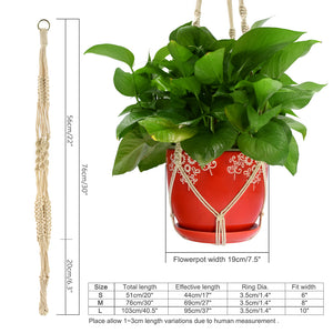 3 Pieces Macrame Rural Plant Hanger