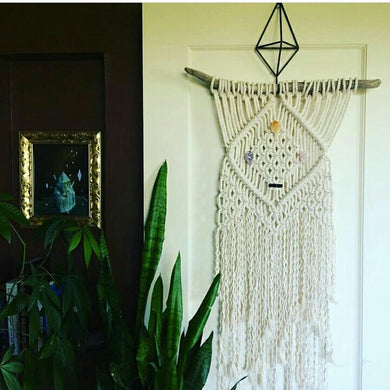 Macrame Hanging Wall Precious Stones