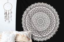 Load image into Gallery viewer, Yin Yang Printed Lotus Mandala Tapestry - Various Styles