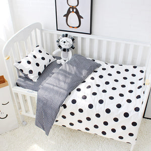 Dots 3Pcs Baby Bedding Set - 100% cotton