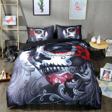 Load image into Gallery viewer, Black Skull Bedding Set