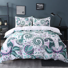 Load image into Gallery viewer, Green Paisley Premium Bed Set