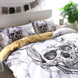 Forever Flowers Skull  Bedding set