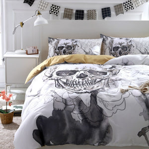 Forever Flowers Skull  Bedding set