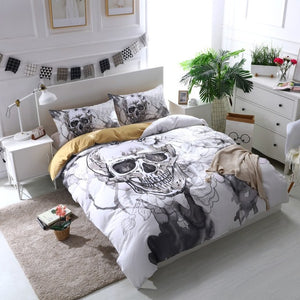 Forever Flowers Skull  Bedding set