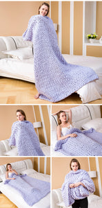 Hand Knitted Throw - 14 colours