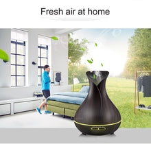 Load image into Gallery viewer, Wood colour Ultrasonic Humidifier With 7 Color Lights