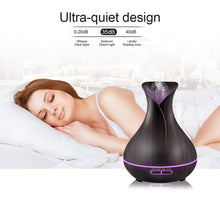 Load image into Gallery viewer, Wood colour Ultrasonic Humidifier With 7 Color Lights